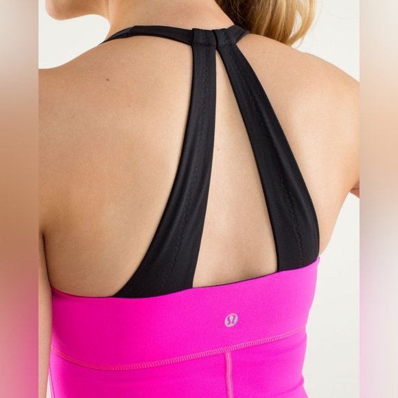 Lululemon Scoop Me Up Tank II in Raspberry Glo Light / Black Size 4 - Picture 4 of 6